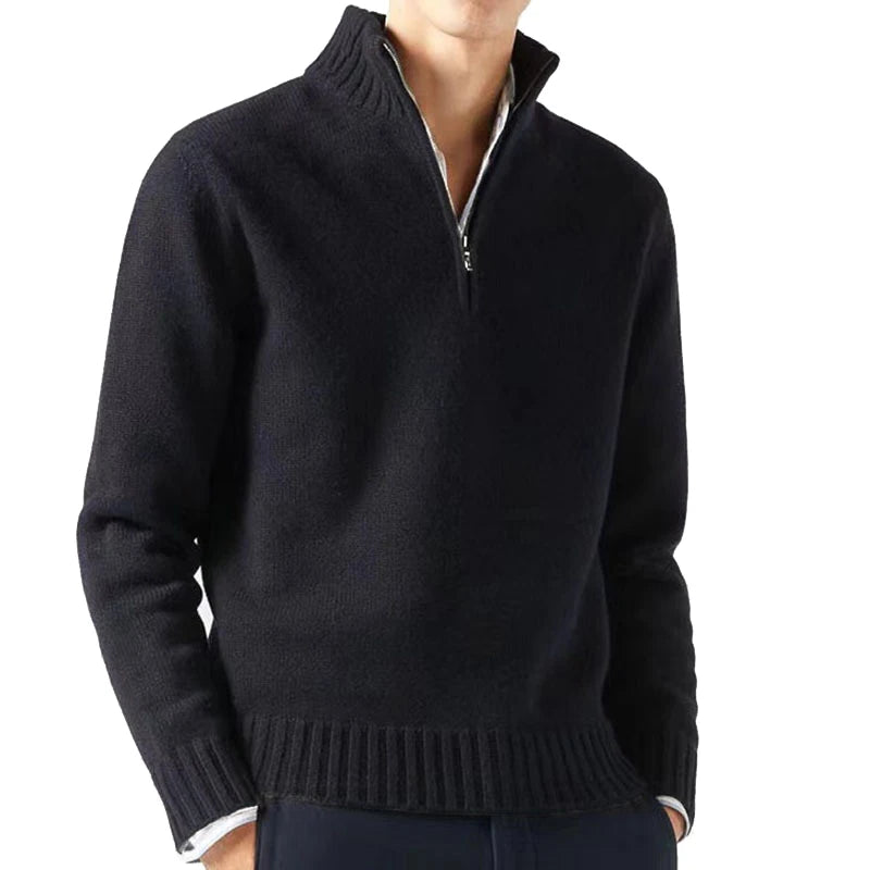 Men’s Turtleneck Sweater - Casual Knitwear Pullover for Autumn and Winter