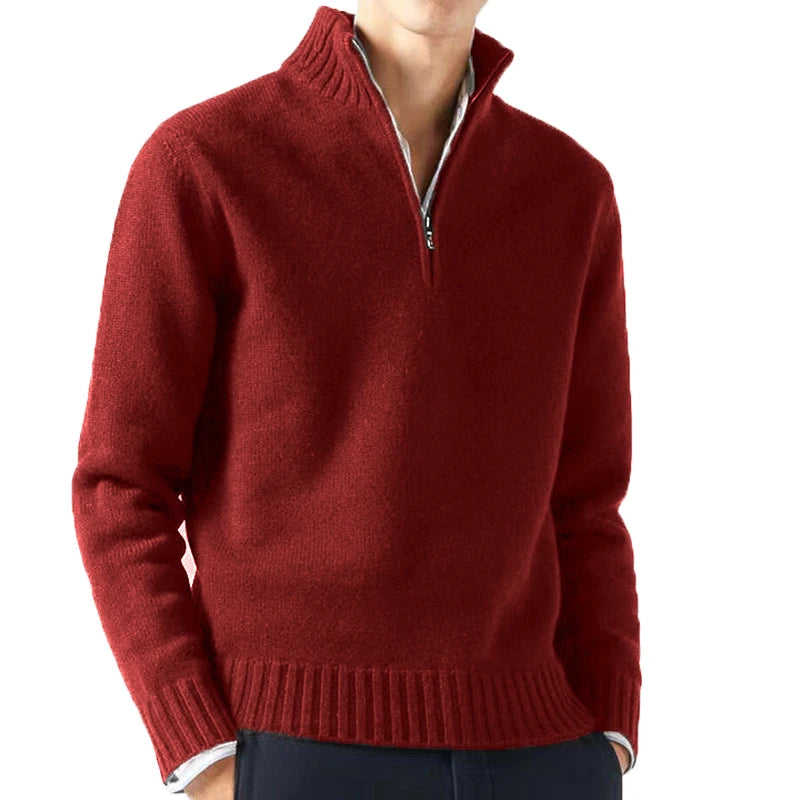 Men’s Turtleneck Sweater - Casual Knitwear Pullover for Autumn and Winter