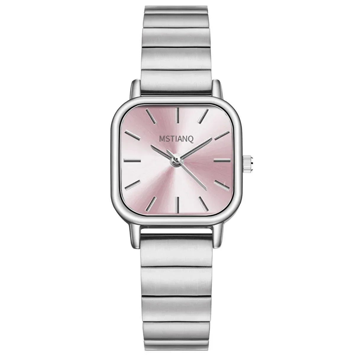 Elegant Women's Square Dial Quartz Watch with Alloy Band – Minimalist and Fashionable Design