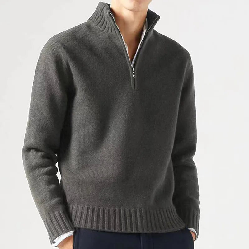 Men’s Turtleneck Sweater - Casual Knitwear Pullover for Autumn and Winter