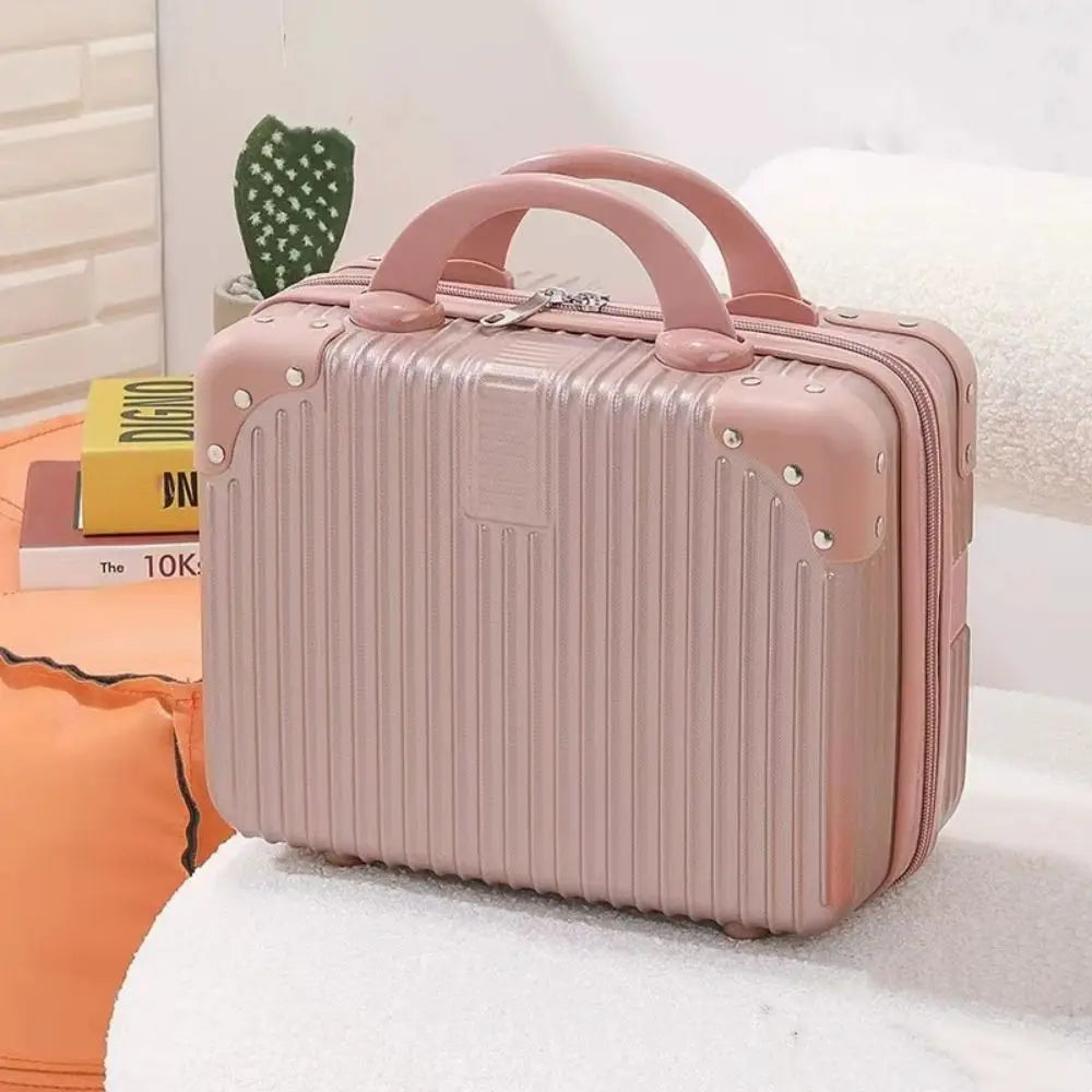 14-Inch Mini Travel Suitcase Cosmetic Box – Lightweight Makeup Organizer and Hand Luggage for Women