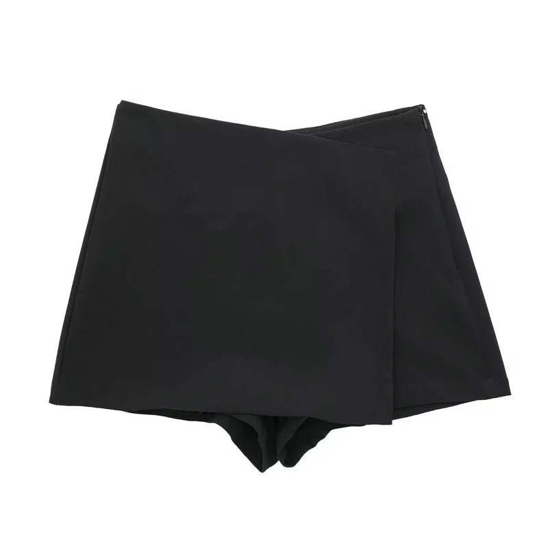 Women’s High-Waist Asymmetrical Skort - Stylish Mini Skirt-Shorts for Casual Summer Wear