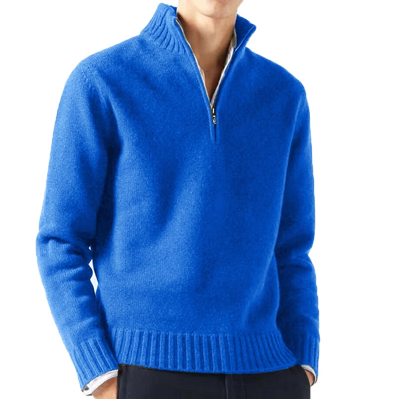 Men’s Turtleneck Sweater - Casual Knitwear Pullover for Autumn and Winter